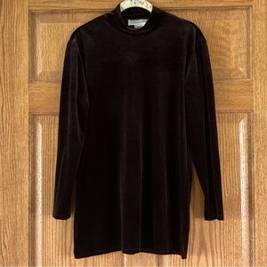 Jessica Howard Brown Velvet Turtleneck & Skirt Set 6